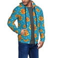 thumbnail image 3 of Zip Up Hoodies for Men - Bright golden cartoon fish Long Sleeve Comfrt Men'S Fashion Hoodies & Sweatshirts, Jackets for Men Hoodies Pullover Clothing Clothes with Pouch, 3 of 5