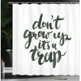thumbnail image 4 of Ambesonne Saying Shower Curtain, Do Not Grow up Its a Trap, 69"Wx75"L, Charcoal Grey and White, 4 of 5