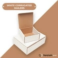 thumbnail image 2 of SSBM 9 x 5 x 3" ECT-32B White Corrugated Mailers Shipping Boxes 50/Case, 2 of 6
