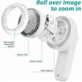 thumbnail image 3 of Huryfox Fabric Shaver Lint Remover- Rechargeable Fabric Defuzzer for Clothes Sweater Shavers, 3 of 7