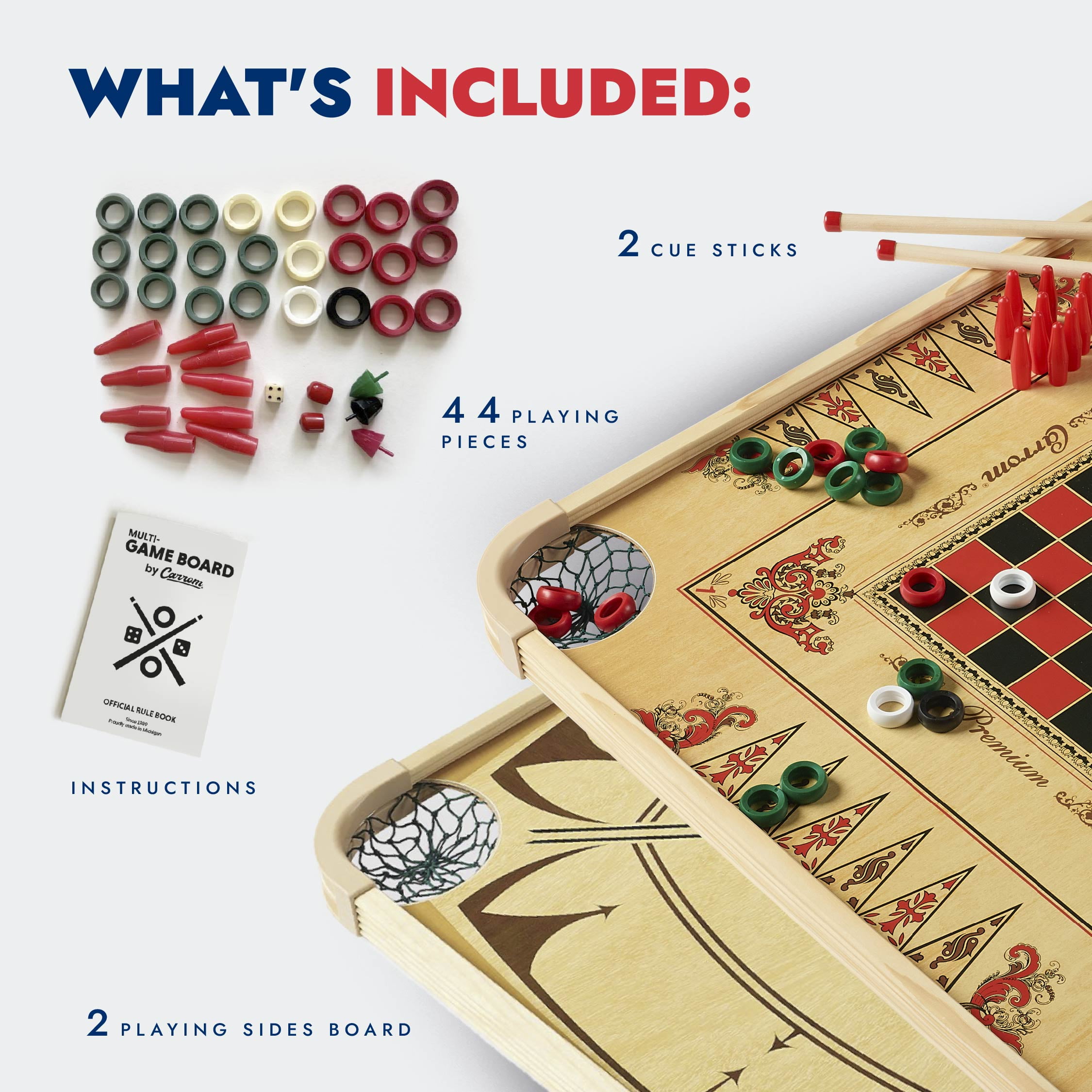 Carrom Game Board with Checkers and Carrom Pieces - Walmart.com Carrom Game Board with Checkers and Carrom Pieces - Walmart.com