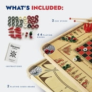 Carrom Large Board Game Set – Over 100 Family Board Games for Game Nights – All-in-One Classic Board Games (28” x 28”)