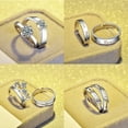 thumbnail image 3 of 2Pcs/set Men Women Couples Rings Wedding Party Crystal Couples jewelry Letters Cuff Ring Love Matching Jewelry, 3 of 7