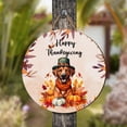 thumbnail image 4 of Happy Thanksgiving Rhodesian Ridgeback Welcome Thankful Fall Autumn Pumpkin Round Wood Sign Ridgebacks Dog Lover Gifts Hanging Wall Home Decor - 02021, 4 of 5