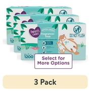 (3 pack) Parents Choice Fragrance-Free Baby Wipes, 1200 Count (Select for More Options)