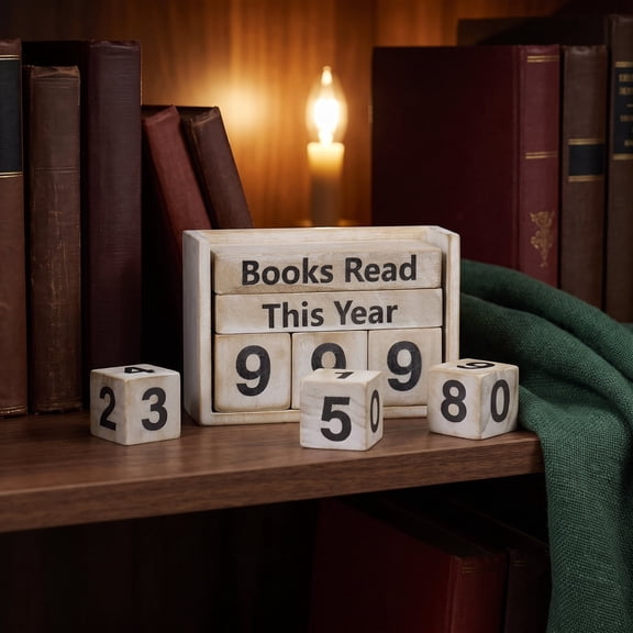 Books Read This Year Counter Tracker up to 999 Bookish Accessories Bookworm Gift Bookshelf Decor for Club Members Student Teacher Reading Accessories