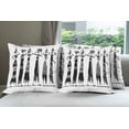 thumbnail image 6 of Ambesonne African Throw Pillow Cover 4 Pack, Women Jugs Dress, 20", Black and White, 6 of 7