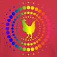 thumbnail image 3 of CafePress - Chicken Rainbow Studs Dark T Shirt - Men's Classic Graphic Cotton T-Shirt, 3 of 4