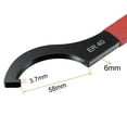 thumbnail image 2 of C Hook Spanner Wrench for Lathe Clamping ER40 Collet Chuck Nut w Red Non-slip Handle, 2 of 4