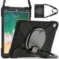 thumbnail image 4 of XYX Case for iPad Air 3 10.5 Inch 2019/iPad Pro 10.5 Inch 2017, 360 Degree Rotating Hand Grip Shockproof Cover with Shoulder Strap, Black, 4 of 7