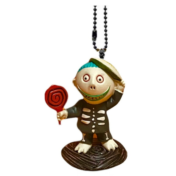 Nightmare Before Christmas Barrel Keychain Dangler Ornament PVC Figure Charm 3”
