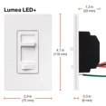 thumbnail image 3 of Lutron 3909538 Ivory 150 watts Slide Dimmer Switch, 3 of 5