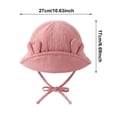 thumbnail image 2 of Mgmyaa Baby Bear Ears Bucket Hat Summer Outdoor Sun UV Protection Fisherman Cap for Infant Newborn 0-3 Years Breathable Soft Headwear, 2 of 8