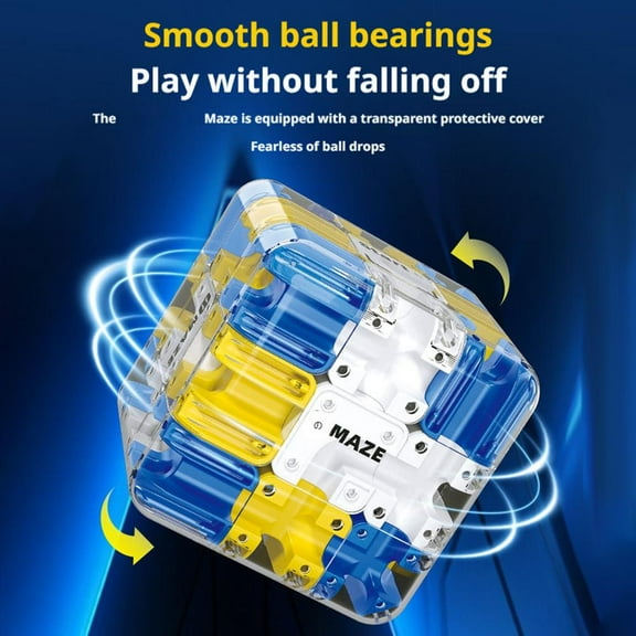 3D Labyrinth Maze Puzzle Cube Brain Teaser for Adults Stress Relief Game