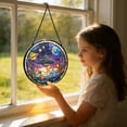 thumbnail image 3 of KuphiL10C UFO Stained Glass Window Hanging, Planet Suncatchers for Windows, Universe Sun Catchers with Metal Chain and Hook, Wall Art Home Decor, Birthday Gifts, 3 of 5