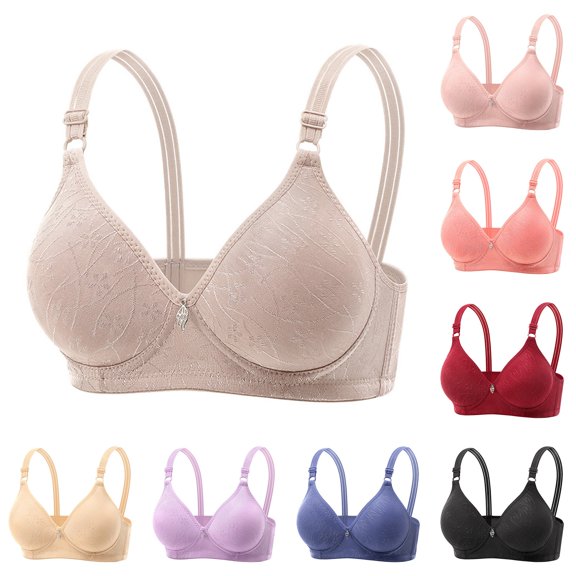 Women's Wireless Bra JIANLAI One Smooth U Smoothing Underwire Bras for Women, Convertible Straps, Ultra Light Beige