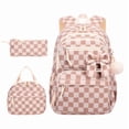 thumbnail image 6 of Corduroy Girls Backpack with Lunch Box & Pencil Case Set Of 3, Bookbag for Girl Teens Elementary Middle High School, Lightweight Laptop Backpack Travel Daypack Brown Checkered, 6 of 6