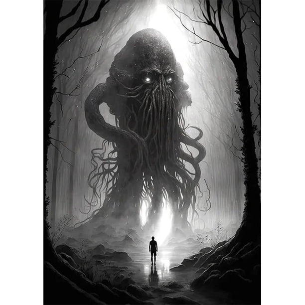 Cthulhu Mythos abstracto exterior Dios impresiones póster lienzo pintura moderna pared arte imágenes para sala de estar dormitorio decoración del hogar