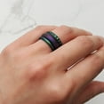 thumbnail image 4 of Cosmic Purple Breathable Silicone Ring for Women and Men 4mm Bandwidth, 4 of 14