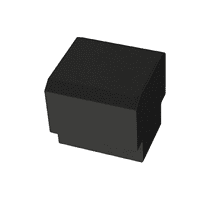 Liberty P42843C-FB 1" Tapered Edge Cabinet Knob Flat Black