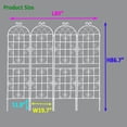 thumbnail image 3 of Holaki 4 Pack Metal Garden Trellis for Climbing Plants Indoor Outdoor,86.7”x80” Cream White Plant Support Stakes,Ivy Vine Lattice Panels,House Plant Accessories, 3 of 7