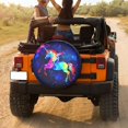 thumbnail image 3 of KAKALAD Galaxy Rainbow Unicorn 02 Spare Tire Cover Universal Car Vehicle Tools For Rv SUV Truck Camper Travel Trailer Accessories Buckle 14” Inch, 3 of 6