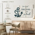 thumbnail image 5 of Elephant Stock Dreams Set Sail Wall Art - Horizontal Multi Panel Canvas - Living Room Wall Decor - Inspirational And Typography Multi Panel - Beige And Blue Decor By Natalie Carpentieri - 57" x 36", 5 of 8
