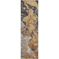 thumbnail image 2 of Addison Rugs Mayfield Premium Machine Washable Transitional Abstract Gold Runner Rug, 2'3" x 7'6", 2 of 6
