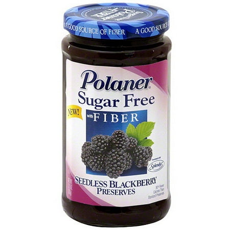Polaner Seedless Blackberry Sugar Free Preserves, 13.5 oz (Pack of 12)