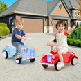 thumbnail image 4 of Gymax Kids Ride on Push Car w/ Steering Wheel Horn & Light Under Seat Storage Blue, 4 of 10