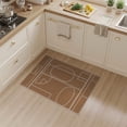 thumbnail image 2 of ODIKA 3'x5' Beige Geometric Art Design Washable Throw Rug Modern Abstract Lines with Clay Accents Stain Resistant, Low Profile, Non-Slip for Entryway, Kitchen, Mudroom, 2 of 6