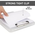 thumbnail image 3 of Arcticice Plastic Clipboard with Storage, A4 Binder Clipboard with Pen Holder, 13x9 Nursing Clipboard for Office Supplies, Clear, 3 of 6