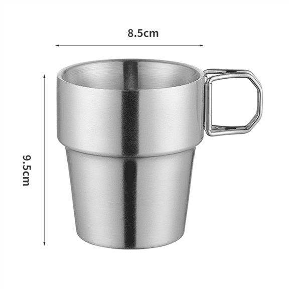 Stainless Steel Cup Stackable Coffee Outdoor Drinkware Water Beer Mug Camping for Picn pwm25