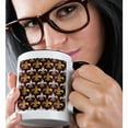 thumbnail image 2 of 3drose, Gold and Silver Colored Fleur De Lis Pattern Crimson Red Background, 15oz Two-tone Black Mug, 2 of 6