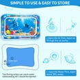 thumbnail image 4 of Tummy Time Mat,Qissep Baby Blue Water Play Mat,Inflatable Infant Baby Water Mats for 3 to 24 Months,Fun Activity Center for Stimulate The Sensory Development of Babies, 4 of 7