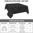thumbnail image 6 of Halloween Square Tablecloth 60x60 Inch Black and White Spider Web Table Cloth Halloween Scary Themed Washable Table Cover fo Home Dining Room Kitchen Party Picnic Holiday Decor, 6 of 7