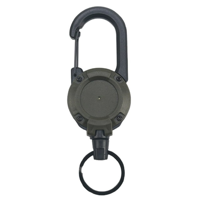 Fixing Clip Badge Reel With 23.6" – Retractable Keychain & ID Holder Metal Belt Clip Lanyard Reel For Keys Badges & Outdoor Work Cable Clip