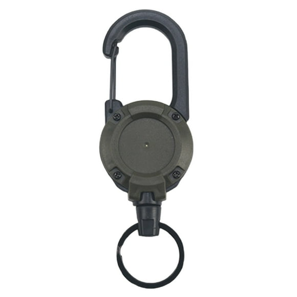 Badge Reel with 23.6" – Retractable Keychain & ID Holder Metal Belt Clip Lanyard Reel for Keys, Badges & Outdoor Work