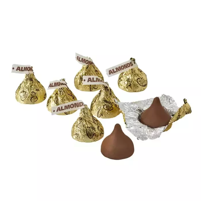 HERSHEY'S Kisses Milk Chocolate With Almonds, Bulk & Delicious Candy (5 Pounds)