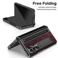 thumbnail image 2 of ShellTech for Samsung Galaxy Z Fold 7 Leather Hard PC Plating Case with Pen Holder & Slim Stylus, with Kickstand, Hinge Protection, Screen Protector, Retro Leather Protective Cover,Rose, 2 of 7