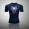 thumbnail image 4 of Camiseta de compresión para hombre, camiseta de manga corta de secado rápido, para Fitness, gimnasio, superhéroe, deporte, correr, Rashgard, nueva, 4 of 4