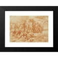 thumbnail image 2 of Nicolas Poussin 18x14 Black Modern Framed Museum Art Print Titled - The Crossing of the Red Sea (1634), 2 of 5