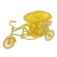 thumbnail image 2 of Artificial Flower Basket Vase Plant Rack Decorative Nostalgic Mini Desktop Storage Basket Tricycle Planter for Garden Yellow, 2 of 8
