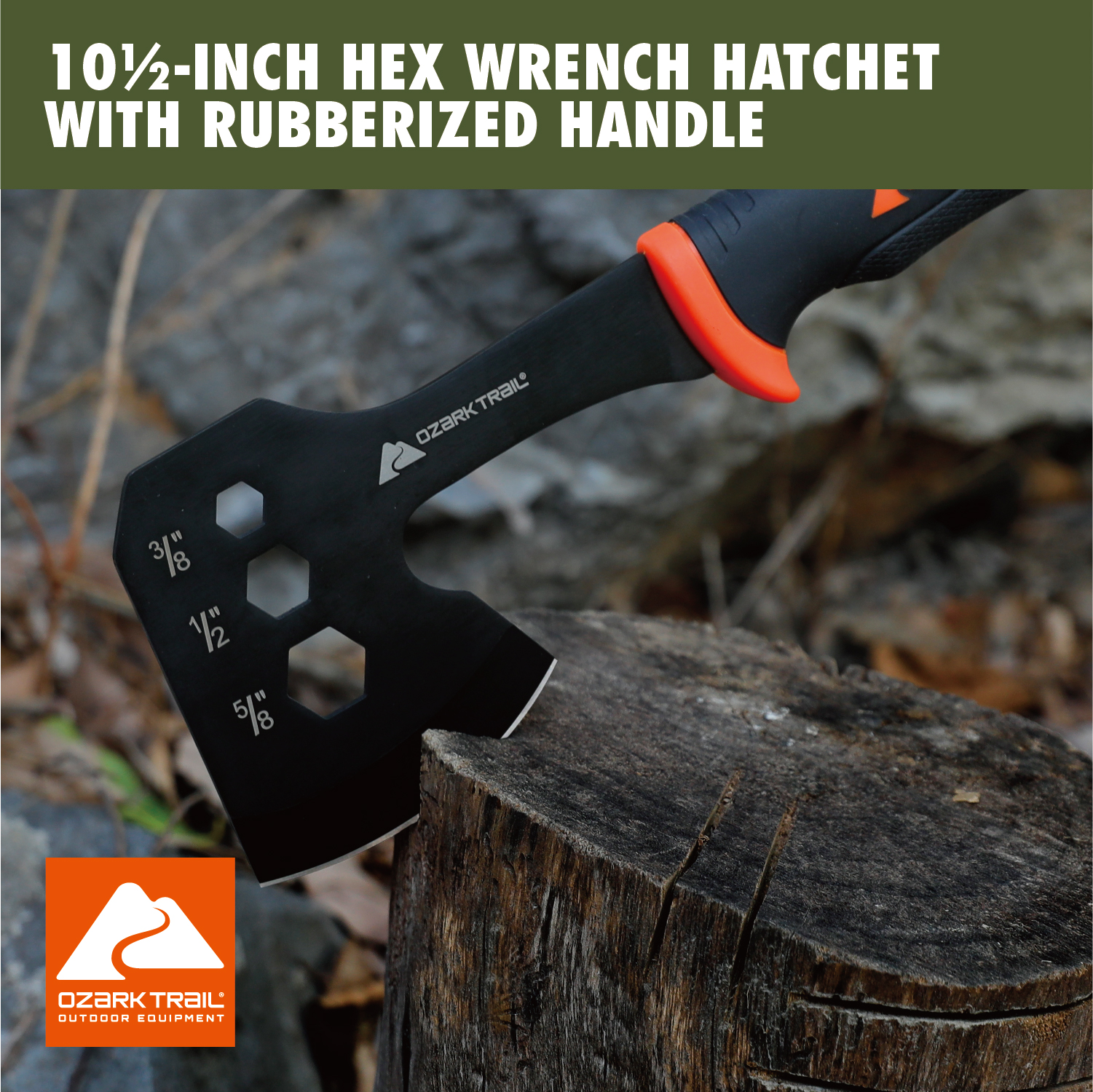 Set de herramientas multifuncional de campamento Ozark Trail de 7 piezas con martillo, hacha, linterna y cuchillos 2