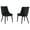 Black, variant on Viscount Accent Performance Velvet Dining Chairs - Set of 2