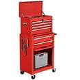 thumbnail image 5 of Resenkos Cabinet, Storage Cabinet Units,Rolling Cabinet Storage Chest Box Garage Toolbox Organizer-Red, 5 of 9