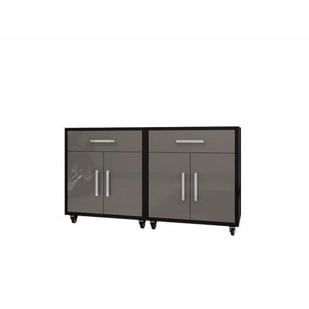 

Manhattan Comfort Eiffel Mobile Garage Cabinet - Set of 2