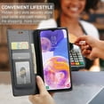thumbnail image 4 of KONEE Phone Case Compatible with Samsung Galaxy A23 4G,Leather Case PU Leather Flip Phone Case with [Card Slot] [Stand Function], Foldable Phone Case for Samsung Galaxy A23 4G Case - Black, 4 of 7