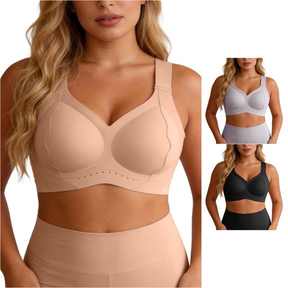 TIANZEN Plus Size Seamless Wireless Bra For Full Bust Uplift And Comfort Non Binding Side Maximized Coverage And Comfort Fit Bras for Women 36c