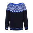 thumbnail image 4 of WEAIXIMIUNG Chandail Oversize pour Femmes Tricot Col Rond Manches Longues Tendance 2024, 4 of 7